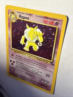 1999 Pokemon TCG Hypno 8/62 Fossil Set Holo Rare Card Vintage WOTC LP+ - Image 3