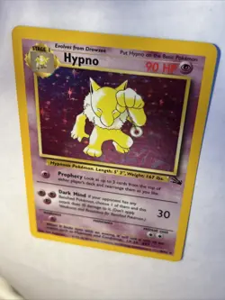 1999 Pokemon TCG Hypno 8/62 Fossil Set Holo Rare Card Vintage WOTC LP+ - Image 4