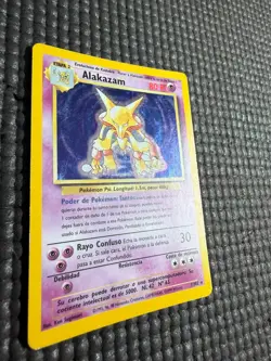 Pokemon Card Alakazam Base Set WOTC 1/102 Holo Spanish MP - Image 2