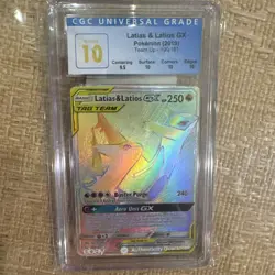 Pokemon Latias & Latios GX Team Up Secret Rare Full Art #190 CGC 10 Pristine - Image 1