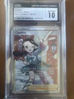 CGC 10 GEM MINT Candice 189/195 Silver Tempest Ultra Rare FA Trainer Pokemon - Image 1