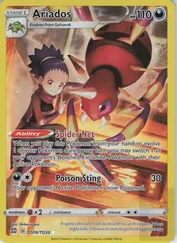 ARIADOS TG09/TG30 Holo BRILLIANT STARS TRAINER GALLERY Pokemon Holo NM - Image 1