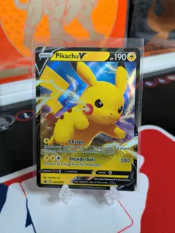 Pokemon TCG Pikachu V SWSH Black Star Promos SWSH061 Holo Promo - Image 1