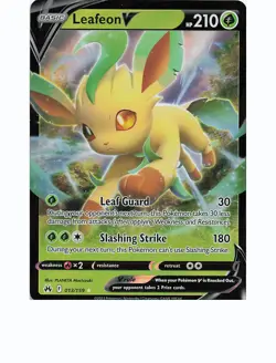 LEAFEON V 013/159 Holo V Rare CROWN ZENITH Pokemon Holo Near Mint - Image 1