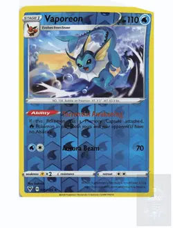 VAPOREON 030/185 Rare VIVID VOLTAGE Pokemon Near Mint - Image 1