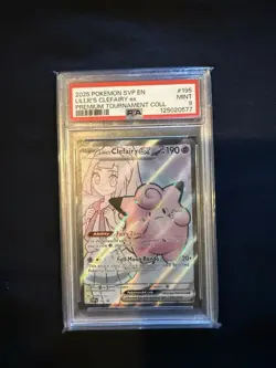 PSA 9 2025 Pokemon SV Promo Lillie's Clefairy ex #195 English Holo - Image 1