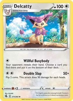 Pokemon - Delcatty - 211/264 - Fusion Strike - NM/M - Image 1