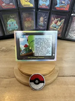 Pokemon Topps Rare Card TV Animation Blue Logo EP3 – Ash HOLO - BLUE LOGO - Image 2