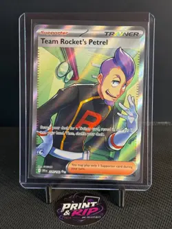 Team Rocket's Petrel 226/182 Ultra Rare - Trainer -Pokemon Destined Rivals - NM - Image 1