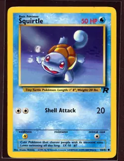Squirtle Non-Holo WOTC Pokemon Card 68/82 Rocket Set PLAYED - Image 1