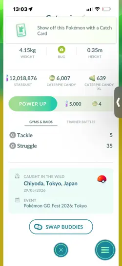 Pokemon Go Shiny Caterpie pokeball cap ( go fest 2026 ) - Image 2