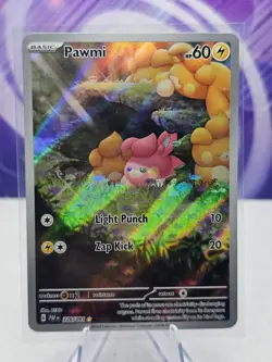 Pawmi 226/091 Paldean Fates PAF Illustration Rare Pokemon TCG NM - Image 1