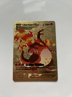 Pokemon Gold Foil Card Charizard VMAX 143/293 Mint Condition Wildfire Gmax Fan - Image 1