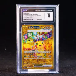 Pikachu EX UR SV8-136/106 Pokemon Card Japanese CGC 9 #1 - Image 1