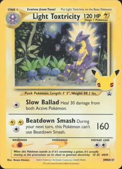 Light Toxtricity SWSH137 Holo Promo Sword & Shield Promo Pokemon Lightly Played - Image 1