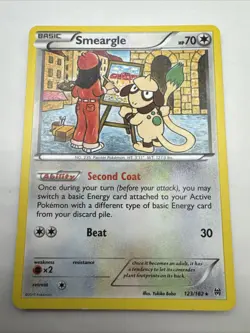 Smeargle 123/162 Rare Regular LP Pokemon XY BREAKthrough Pokemon TCG Card - Image 1