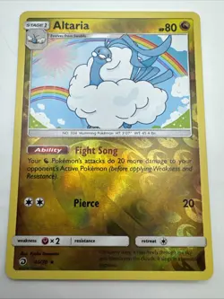 POKEMON TCG DRAGON MAJESTY ALTARIA RARE 40/70 HOLO REVERSE HOLO NEAR MINT - Image 1