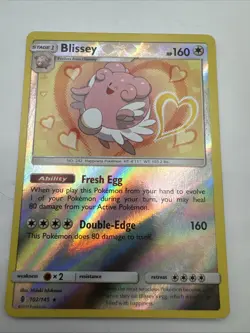 Pokemon Sun Moon Guardians Rising Blissey 102/145 Rare Reverse Holo TCG Card - Image 1