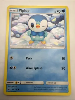 Pokemon Card Piplup Ultra Prism Common 32/156 Near Mint - Image 1