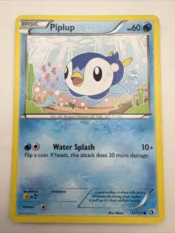 Piplup 33/113 Common Legendary Treasures Pokemon Lightly Played - Image 1