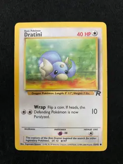 Dratini 53/82 Team Rocket | Near Mint (NM) vintage Pokemon card Wizards 2000 - Image 1