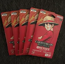 Bandai One Piece Card Game OP-13 Carrying On His Will English 5 Booster Packs - Image 1