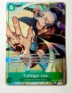 2022 One Piece Trafalgar Law OP01-047 Errata Romance Dawn Parallel Alt Art ENG - Image 1