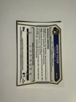 Bowman 2026 Bowman Chrome Andrew Fischer 1st Bowman BCP-149 Comeback Edition /89 - Image 2
