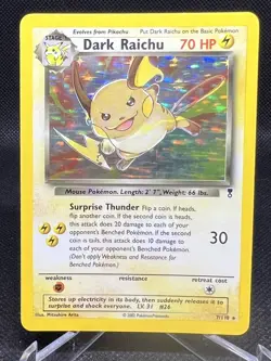 Dark Raichu 7/110 Holo Legendary Collection - Pokemon Card - WoTC - Image 1