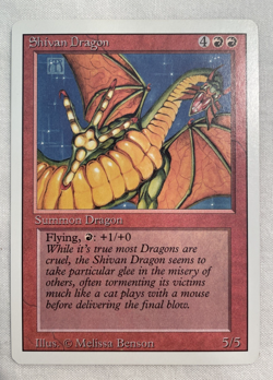1x Shivan Dragon Revised Edition MTG Magic the Gathering LP - Image 1