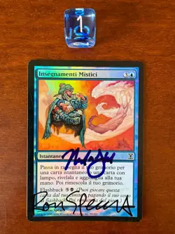 1x Foil Mistical Teachings Time Spiral Italian Double Signed Good Condition mtg - Image 1