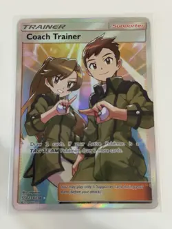 Coach Trainer Full Art 233/236 Ultra Rare Holo SM Unified Minds Pokemon TCG NM - Image 1