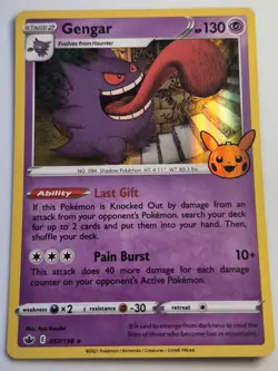 Gengar 057/198 Holo Rare Trick or Trade Pokemon Holo Moderate Play MP - Image 1
