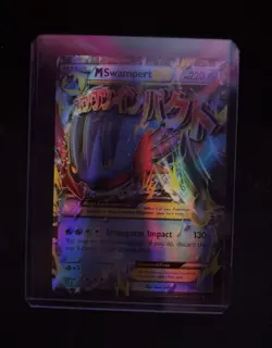Pokemon TCG M Swampert EX 220 HP XY Black Star Promo XY87 Holo Card English - Image 1