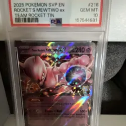The Pokemon Company Team Rocket's Mewtwo ex SVP Promo EN #216 Holo PSA 10 - Image 1