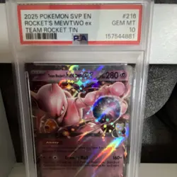 The Pokemon Company Team Rocket's Mewtwo ex SVP Promo EN #216 Holo PSA 10 - Image 2