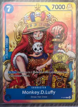 Monkey.D.Luffy (2nd Anniversary Stamped Promo) P-043 One Piece Promotion - Image 1
