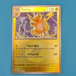 RAICHU (ENERGY SYMBOL PATTERN) 056/217 ASCENDED HEROES POKEMON REVERSE HOLO NM/M - Image 1