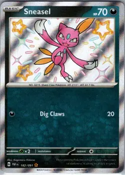Sneasel 182/091 SV: Paldean Fates - Pokemon Card - NM - Image 1