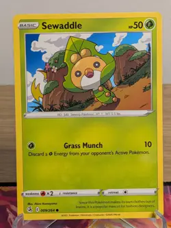 SEWADDLE 009/264 COMMON FUSION STRIKE POKEMON NM - Image 1