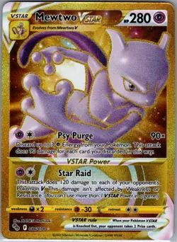 Mewtwo VSTAR (Secret) 086/078 Pokemon GO - Pokemon Card - NM - Image 1