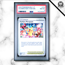 Pokemon Card Indonesian - Fanfare Perayaan #374 - Celebratory Fanfare - PSA 8 - Image 1