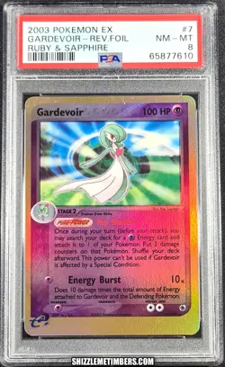 Gardevoir 7/109 Reverse Holo Pokemon EX Ruby Sapphire - PSA 8 - Image 1