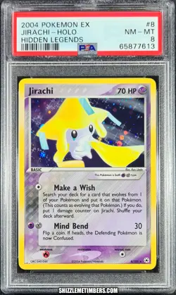 Jirachi 8/101 Holo Pokemon EX Hidden Legends - PSA 8 - Image 1