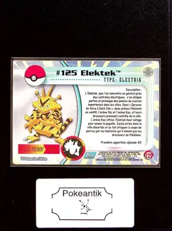 Carte Pokemon Topps #125 Elektek - Image 2