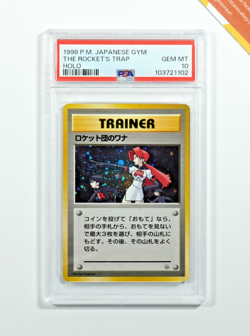 Pokemon PSA 10 The Rocket's Trap Holo Gym 1998 Japanese - Image 1