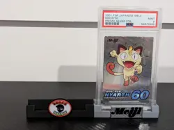 Pokemon Card 2001 PSA 9 MEOWTH Holo Foil Japanese SILVER Meiji Promo POP 41 - Image 1