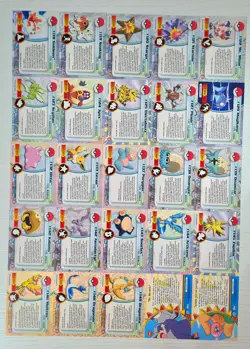 Lote Topps Pokemon Series 3 Trading 25 Cards Base 1999 Sello Azul 1 Edition - Image 2