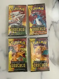 Pokemon Majestat der Drachen 4x Booster Packs - deutsch - Neu & OVP - Image 1