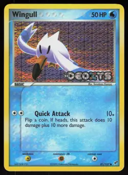 Pokemon Wingull 81/107 Deoxys Common Reverse Holo Near Mint - Image 1